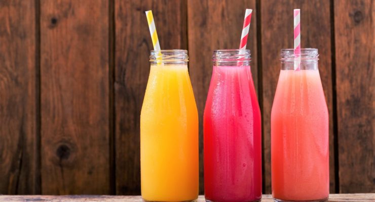 three different types of juice