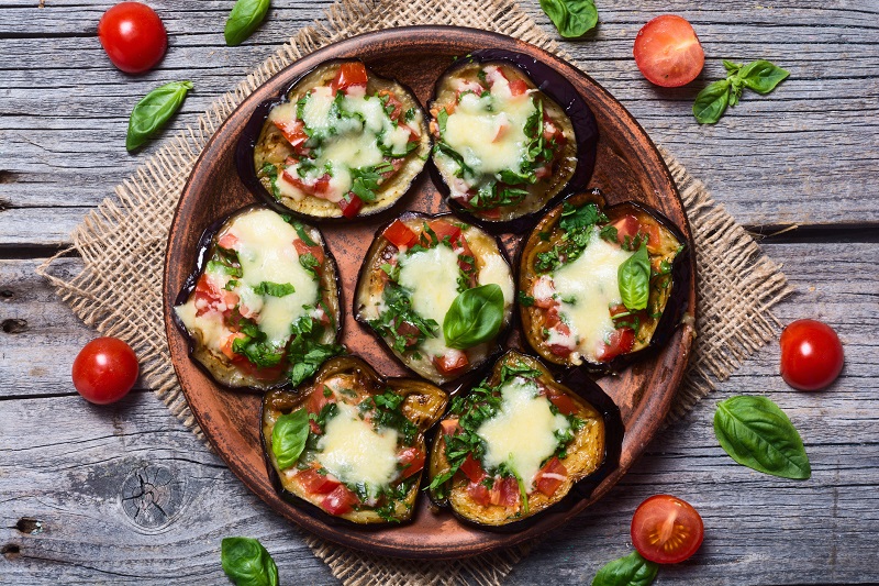 Eggplant Margherita Pizza