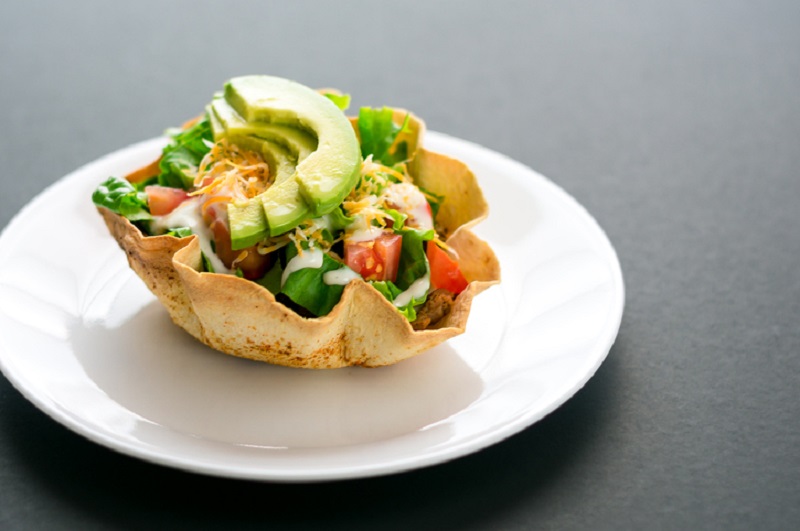 Mini Chicken Taco Salad Bowl