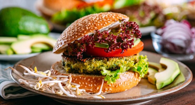 green veggie burger
